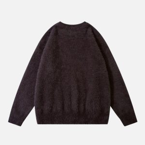 Concert Outfit Barbed Jacquard Knitted Sweater