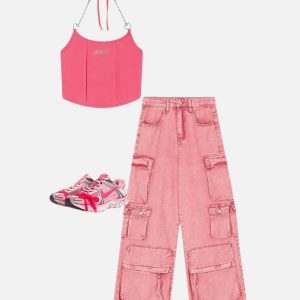 Concert Outfit Barbiecore Cargo Jeans