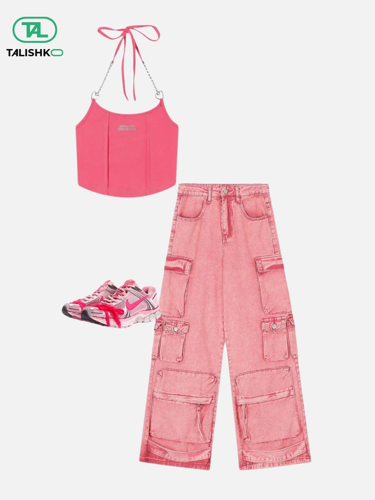 Concert Outfit Barbiecore Cargo Jeans Concert Outfit Barbiecore Cargo Jeans