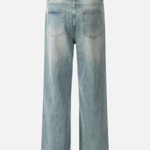 Concert Outfit Basic Distressed Loose Jeans