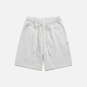 Concert Outfit Basic Drawstring Washed Jorts