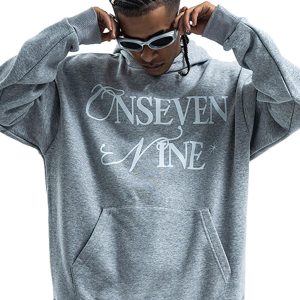 Concert Outfit Basic Letter Print Fleece Hoodie