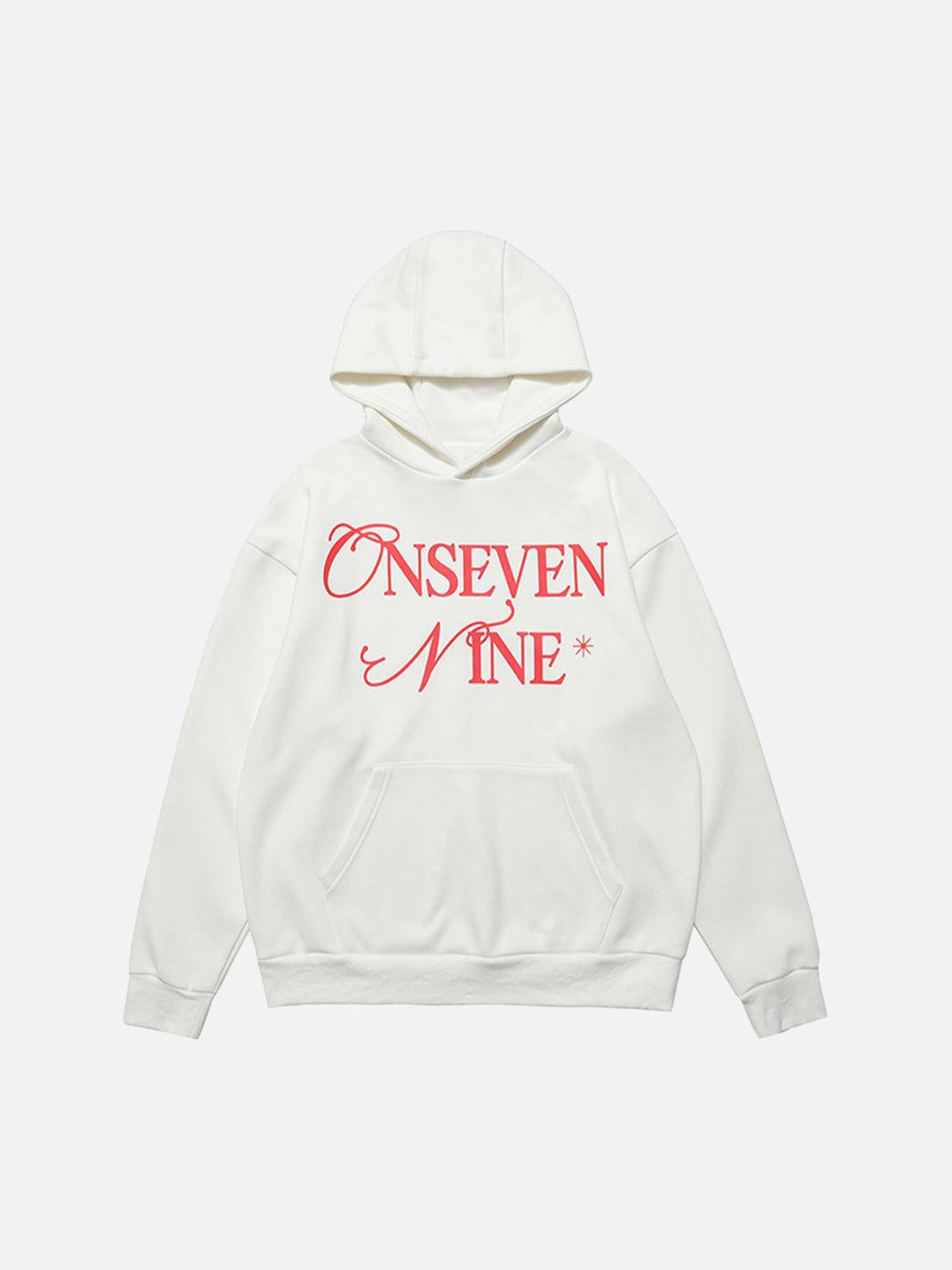 Concert Outfit Basic Letter Print Fleece Hoodie Concert Outfit Basic Letter Print Fleece Hoodie