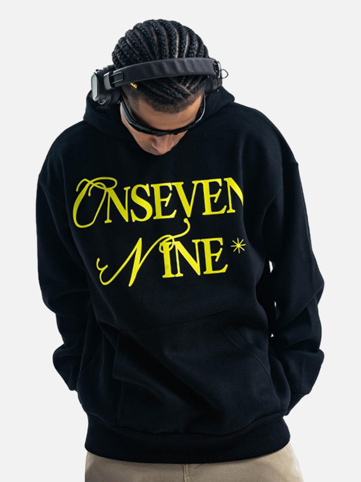 Concert Outfit Basic Letter Print Fleece Hoodie Concert Outfit Basic Letter Print Fleece Hoodie