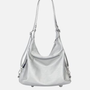 Concert Outfit Basic Multi Pocket Faux Leather Bag