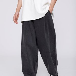 Concert Outfit Basic Tapered Baggy Jeans