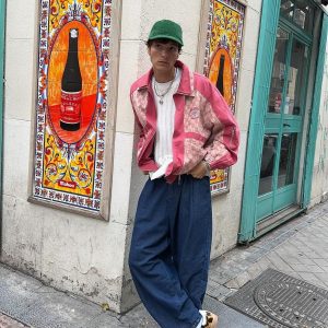 Concert Outfit Basic Tapered Baggy Jeans