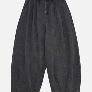 Concert Outfit Basic Tapered Baggy Jeans