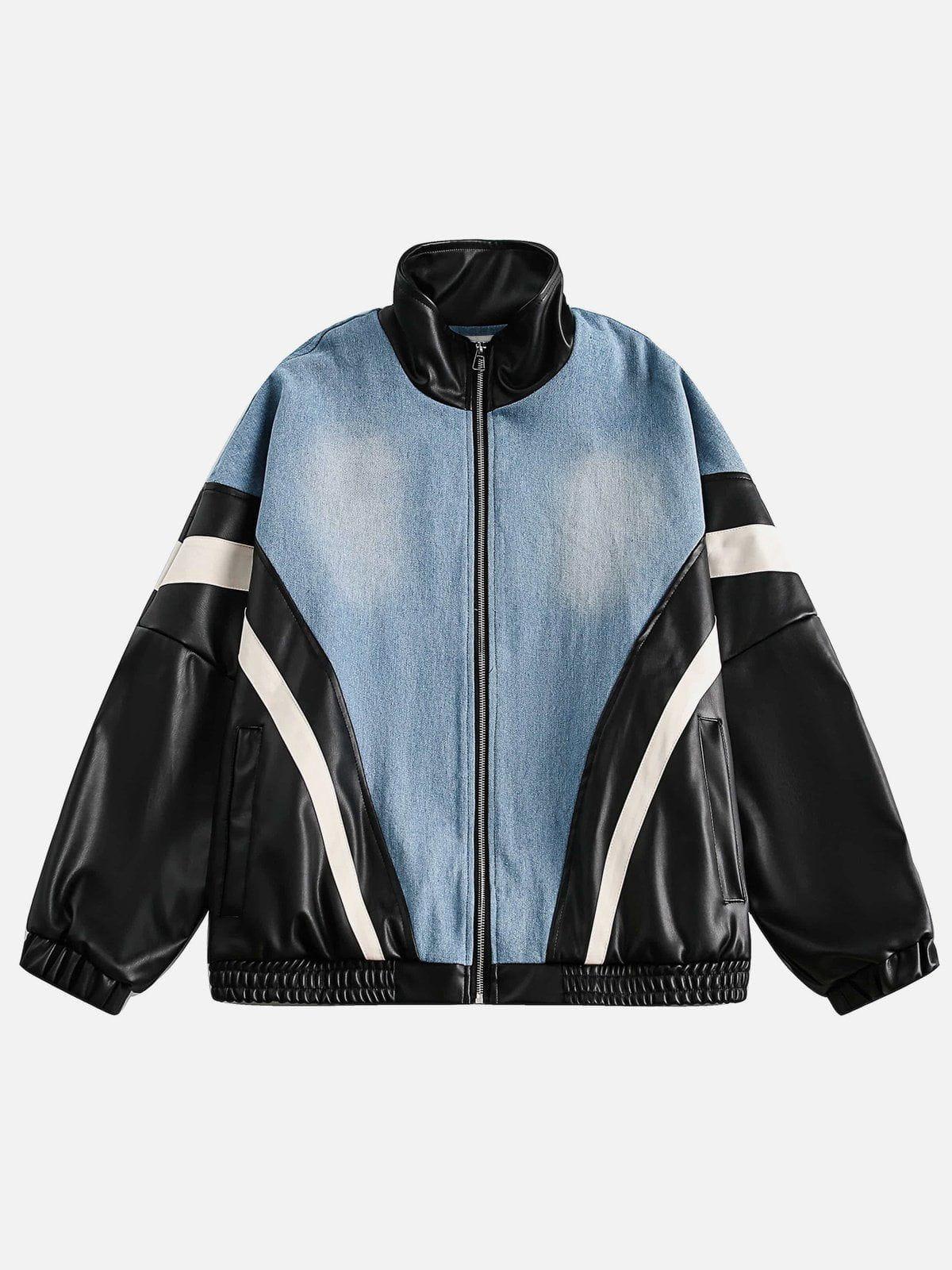 Concert Outfit Batwing Sleeves Faux Leather Jacket Concert Outfit Batwing Sleeves Faux Leather Jacket