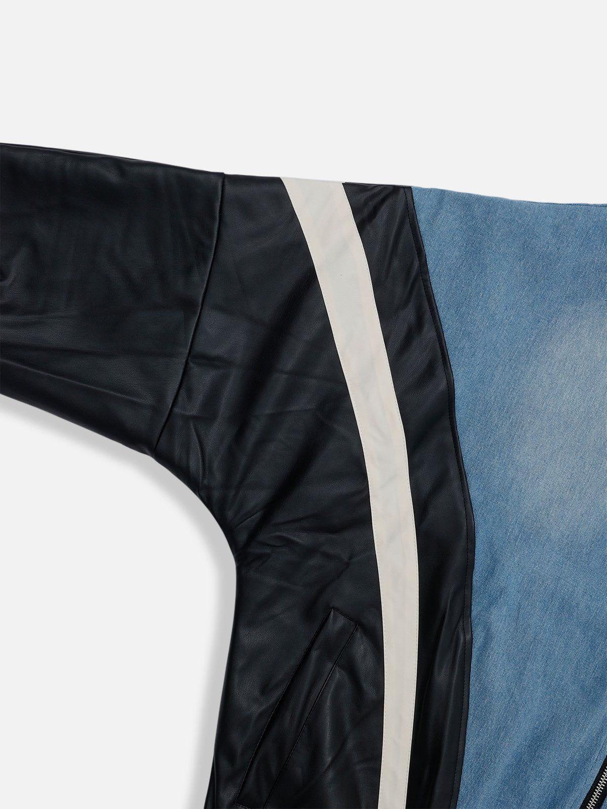 Concert Outfit Batwing Sleeves Faux Leather Jacket Concert Outfit Batwing Sleeves Faux Leather Jacket