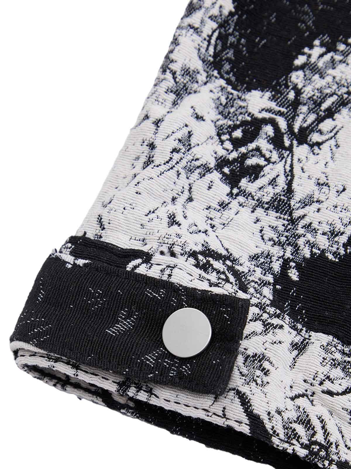 Concert Outfit Black And White Contrast Floral Denim Jacket Concert Outfit Black And White Contrast Floral Denim Jacket