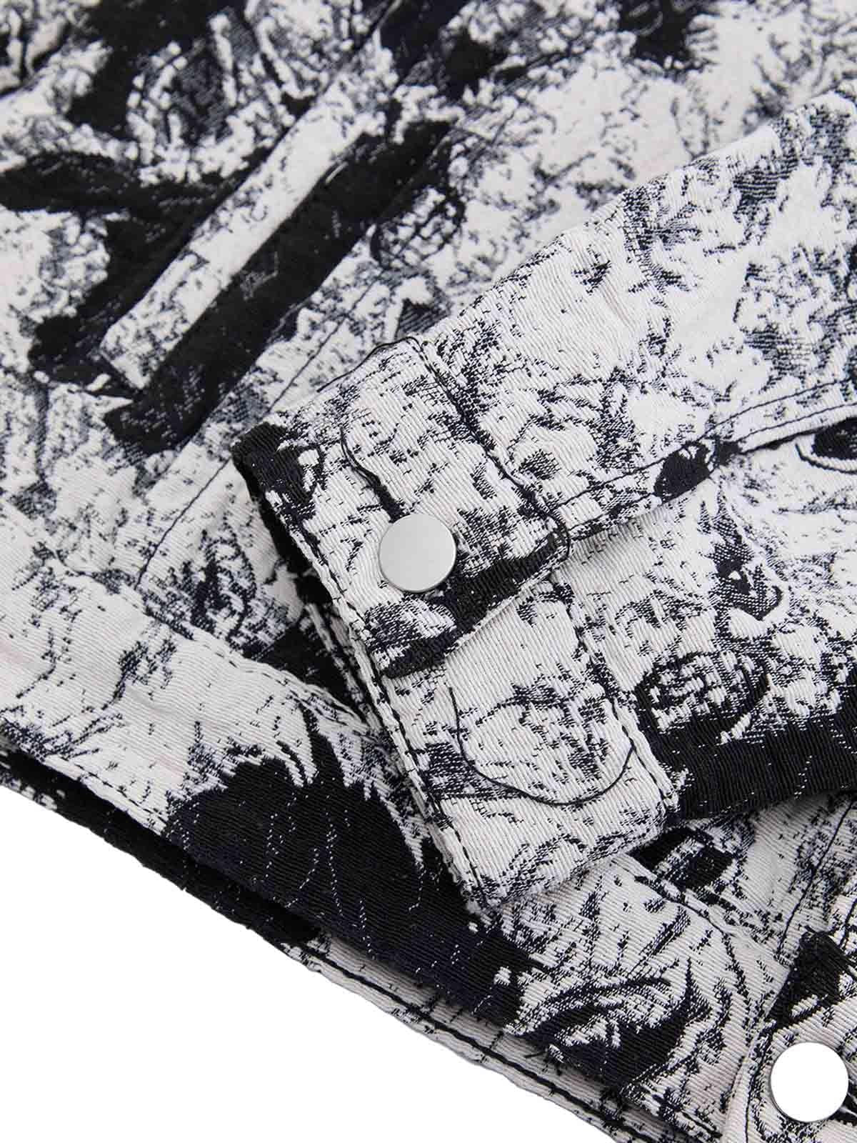 Concert Outfit Black And White Contrast Floral Denim Jacket Concert Outfit Black And White Contrast Floral Denim Jacket