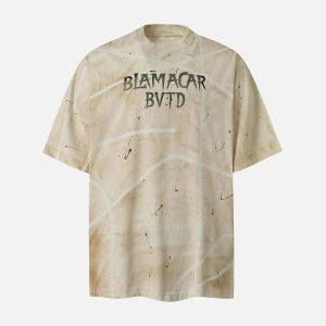 Concert Outfit BLAMACAR BVTD Oversized Tie-Dye T-Shirt