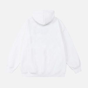 Concert Outfit Blur Graphic Chain Hooded Sweatshirt