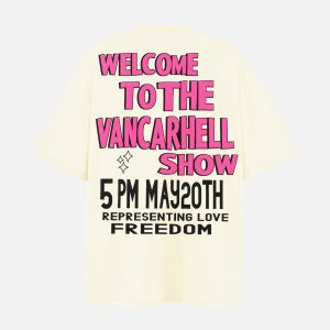 Concert Outfit Bold Contrast Love Silhouette Tee