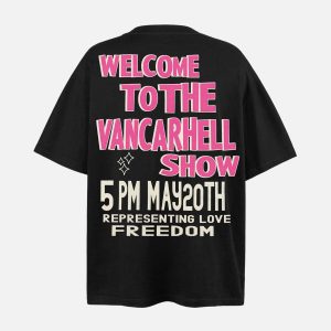 Concert Outfit Bold Contrast Love Silhouette Tee