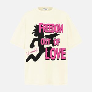 Concert Outfit Bold Contrast Love Silhouette Tee