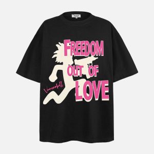 Concert Outfit Bold Contrast Love Silhouette Tee