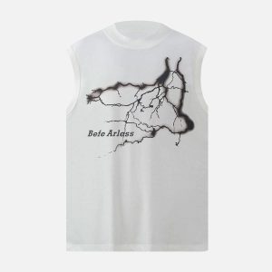 Concert Outfit Bold Lightning Graphic Vest
