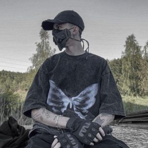 Concert Outfit Bone Butterfly Washed Graphic Tee