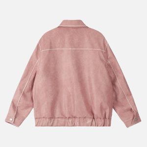 Concert Outfit Bow Cropped Faux Leather Jacket