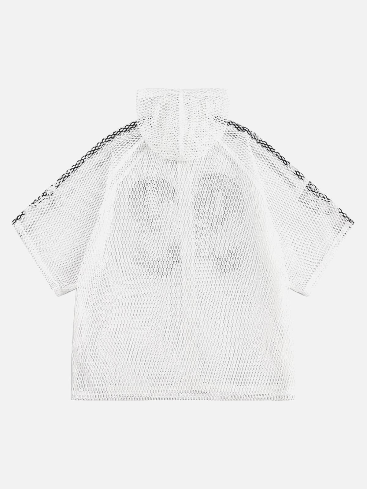 Concert Outfit Breathable Mesh Hooded Snake Print Jersey T-Shirt Concert Outfit Breathable Mesh Hooded Snake Print Jersey T-Shirt