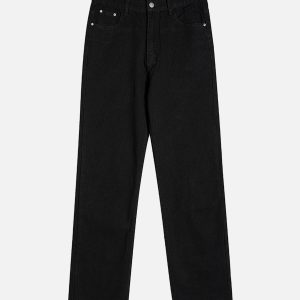 Concert Outfit Burning Text Embroidered Letters Jeans