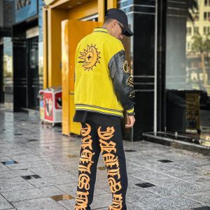 Concert Outfit Burning Text Embroidered Letters Jeans