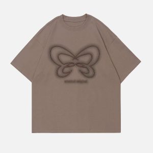 Concert Outfit Butterfly Embroidery Tee