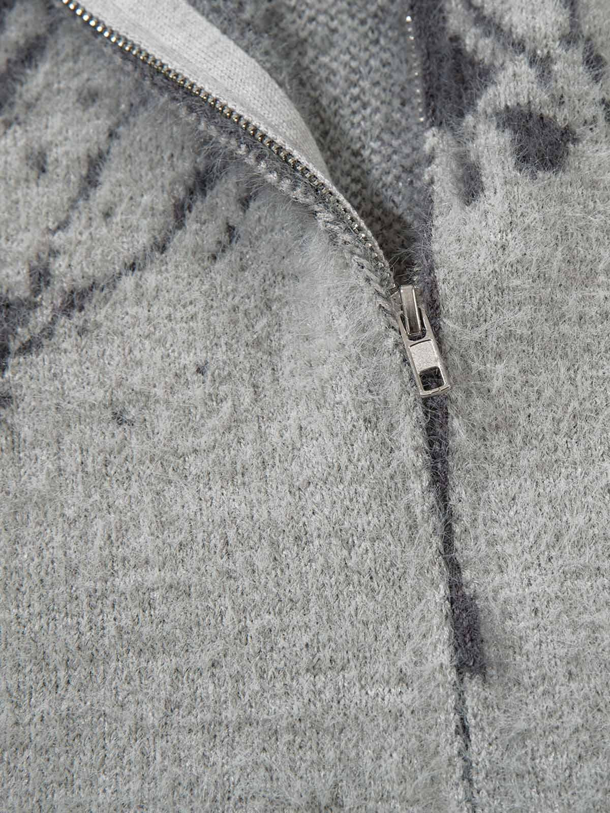 Concert Outfit Butterfly Jacquard Knit Mock Neck Sweater Concert Outfit Butterfly Jacquard Knit Mock Neck Sweater