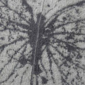 Concert Outfit Butterfly Jacquard Knit Mock Neck Sweater