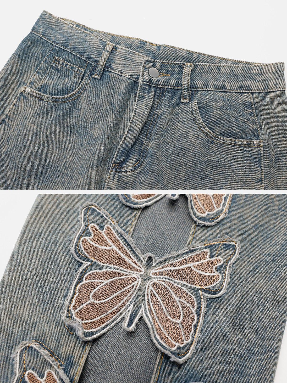 Concert Outfit Butterfly Leg Cutout Jeans Concert Outfit Butterfly Leg Cutout Jeans
