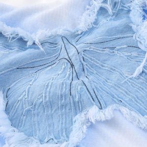 Concert Outfit Butterfly Patch Embroidered Graphic T-Shirt