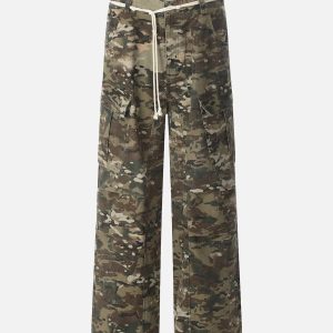 Concert Outfit Camouflage Drawstring Cargo Pants