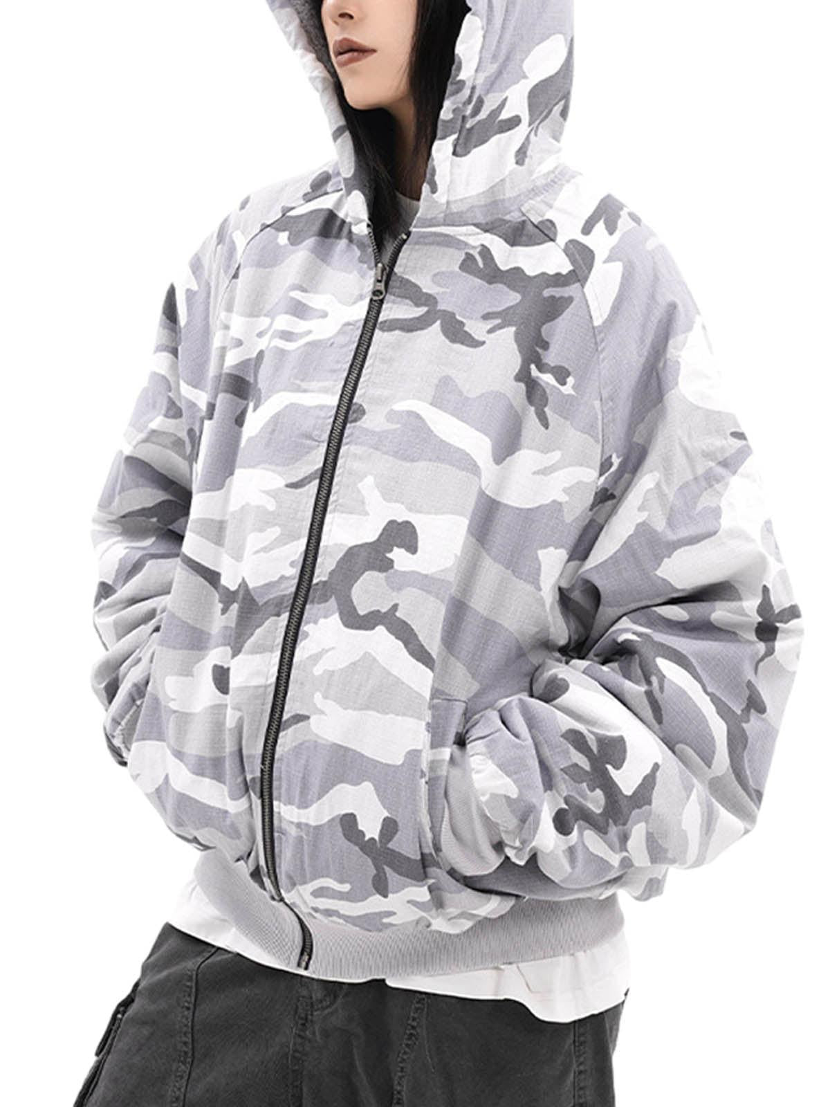Concert Outfit Camouflage Fleece Hooded Jacket Concert Outfit Camouflage Fleece Hooded Jacket