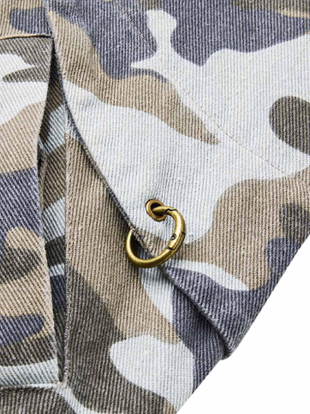 Concert Outfit Camouflage Leather Shoulder Pad Denim Bomber Jacket Concert Outfit Camouflage Leather Shoulder Pad Denim Bomber Jacket