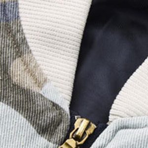 Concert Outfit Camouflage Leather Shoulder Pad Denim Bomber Jacket