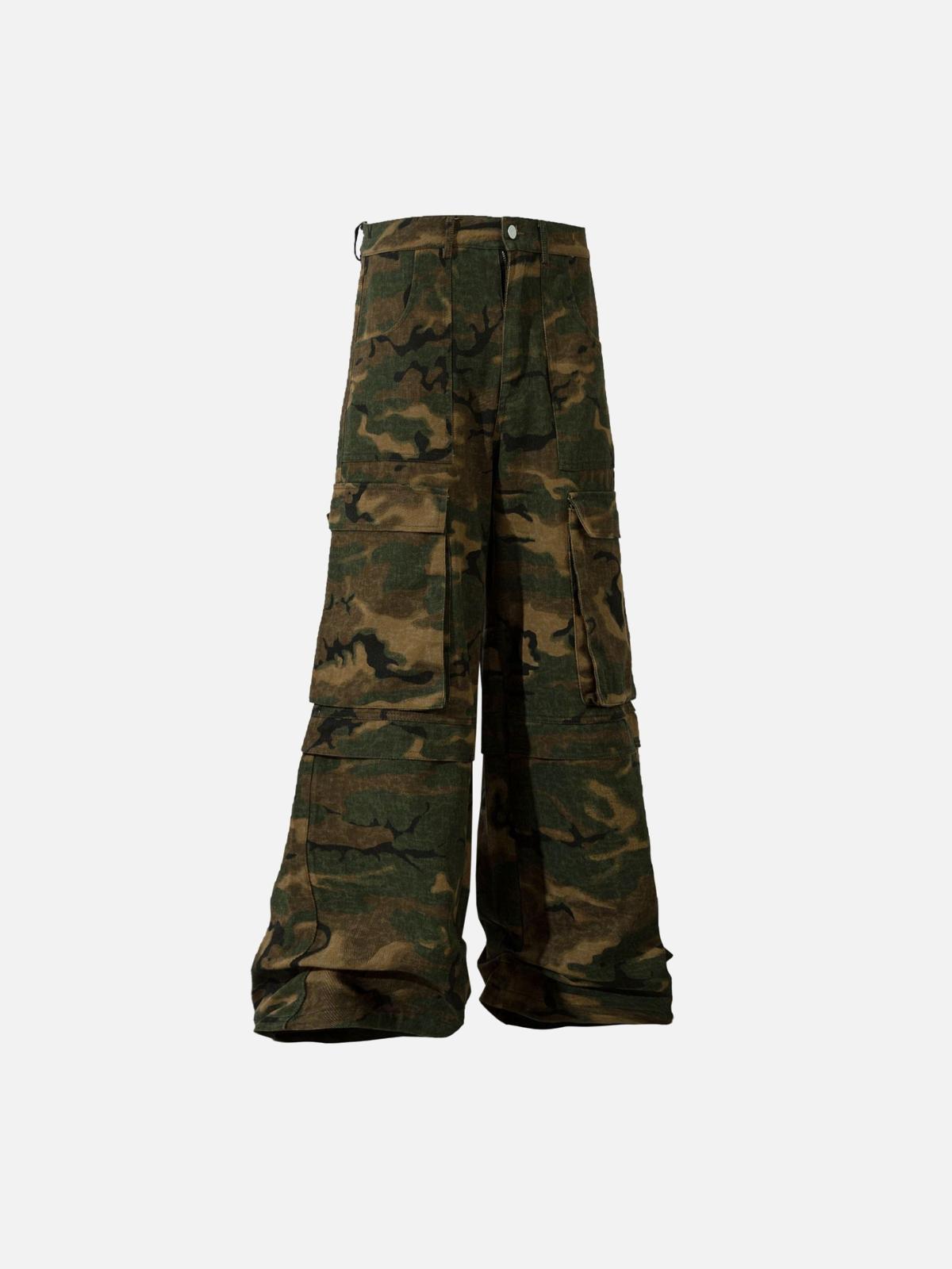 Concert Outfit Camouflage Oversize Denim Cargo Pants Concert Outfit Camouflage Oversize Denim Cargo Pants