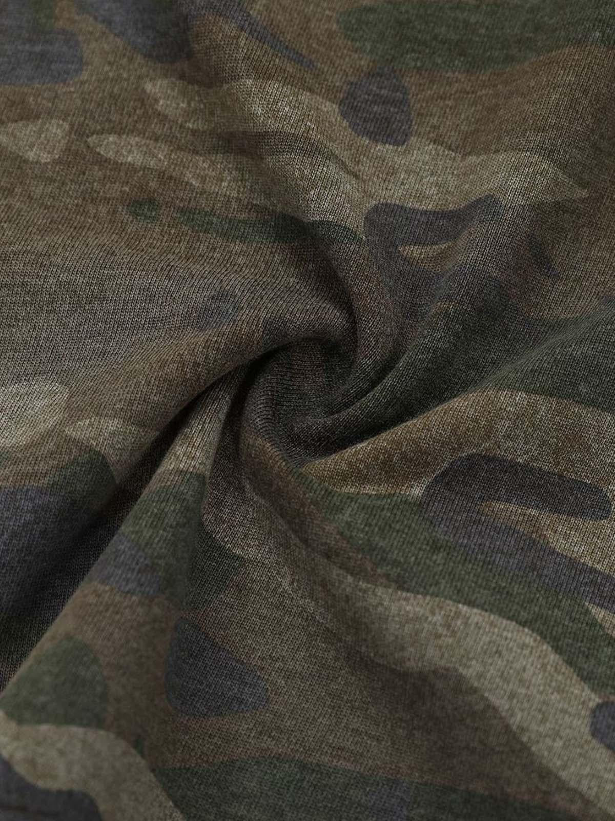 Concert Outfit Camouflage Patchwork Graphic T-Shirt Concert Outfit Camouflage Patchwork Graphic T-Shirt