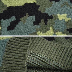 Concert Outfit Camouflage Print Sweater