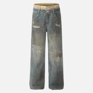 Concert Outfit Camouflage Sagging Jeans