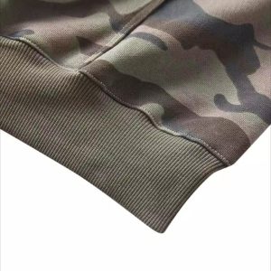 Concert Outfit Camouflage Sequin Letter Pattern Zipper Hoodie