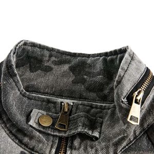 Concert Outfit Camouflage Stitching Stand Collar Military Jacket