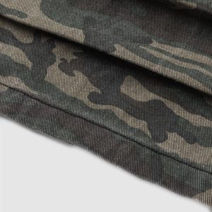 Concert Outfit Camouflage Wrinkle Longline Jorts