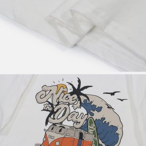 Concert Outfit Cartoon Car Print Tee