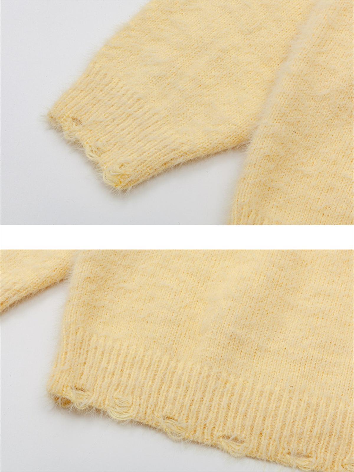 Concert Outfit Cartoon Cat Jacquard Sweater Concert Outfit Cartoon Cat Jacquard Sweater