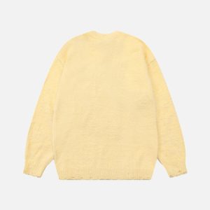 Concert Outfit Cartoon Cat Jacquard Sweater