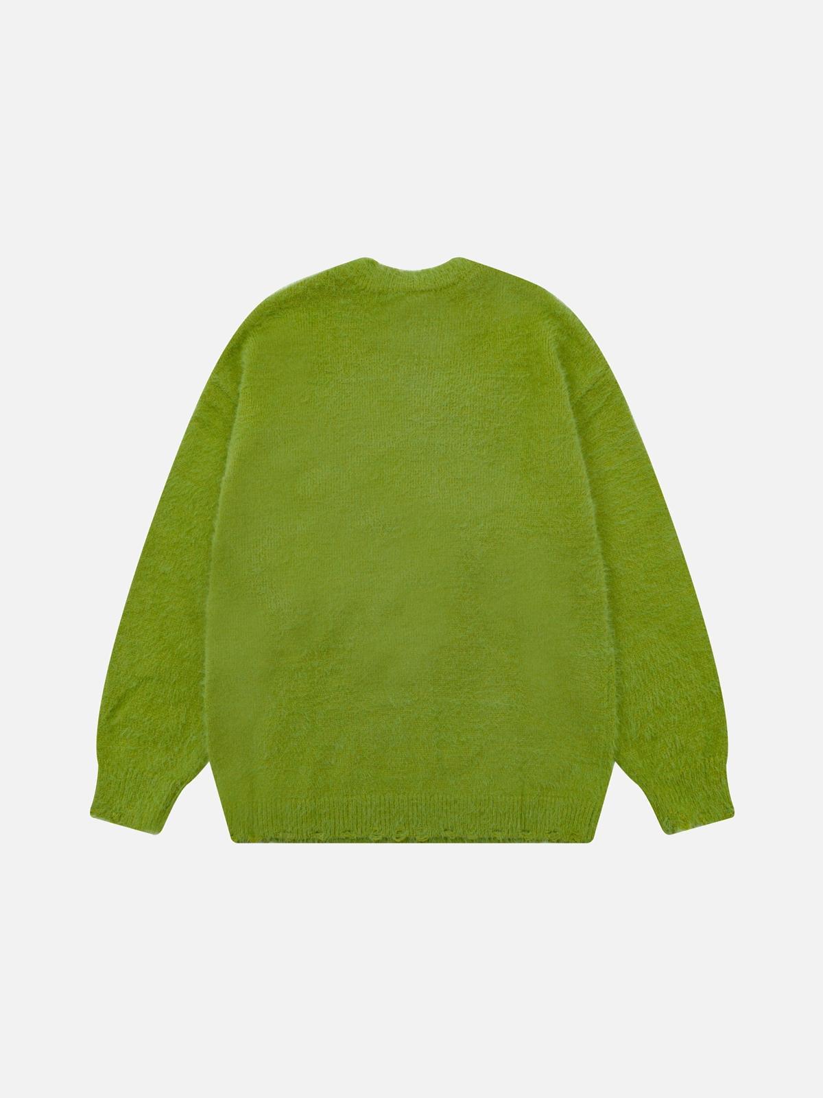 Concert Outfit Cartoon Cat Jacquard Sweater Concert Outfit Cartoon Cat Jacquard Sweater