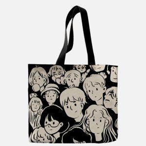 Concert Outfit Cartoon Character Print Bag