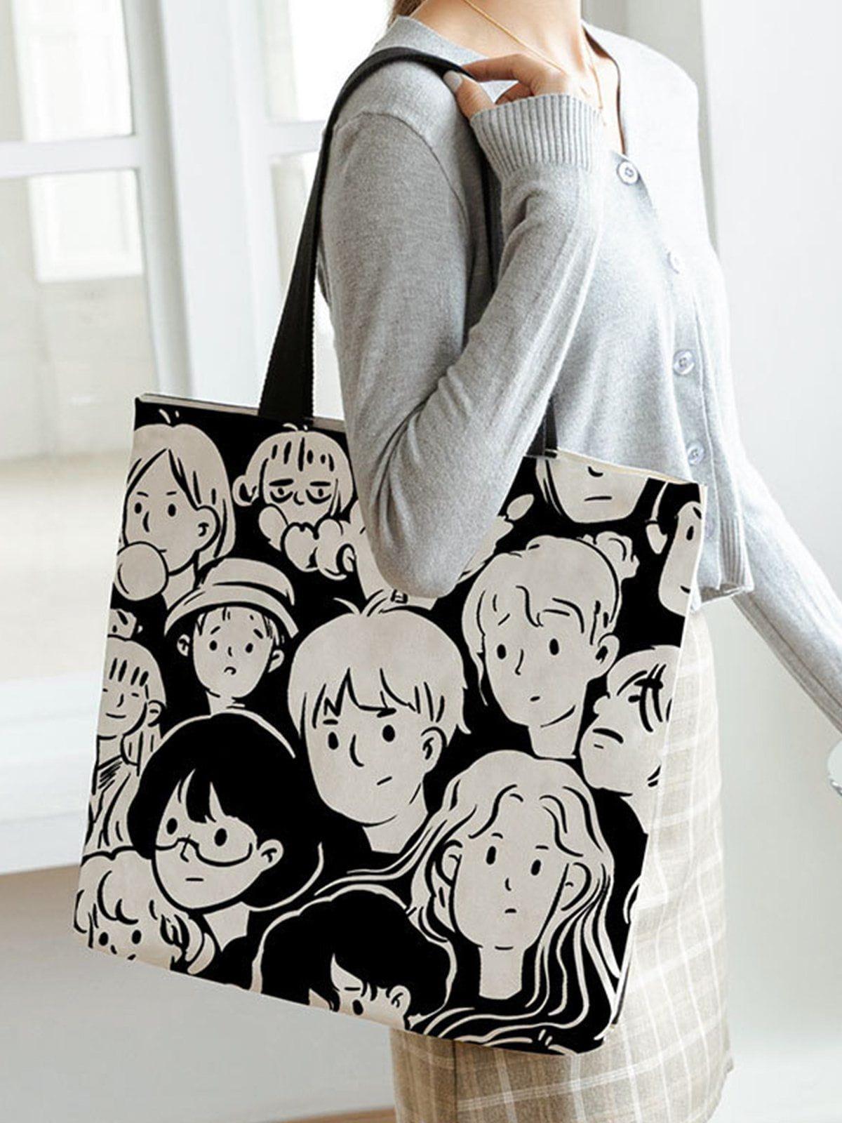 Concert Outfit Cartoon Character Print Bag Concert Outfit Cartoon Character Print Bag